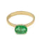 1.45 Ctw Emerald with 0.14 Ctw Diamond Ring in 14K YG