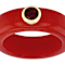Red Jadeite And Red Garnet Band Ring In 18K Gold Over Sterling Silver 0.29ctw