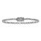 Rhodium Over Sterling Silver Polished Round and Oval Cubic Zirconia
Tennis Bracelet