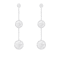 White Mother of Pearl Rhodium Over Sterling Silver Earrings