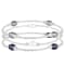 3 Elastic Freshwater Pearl Bracelets In Multicolor