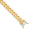 14K Two-tone Gold 10mm Hand-Polished Fancy Link Bracelet