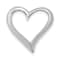 14K White Gold Large Floating Heart Slide