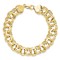 14k Yellow Gold 14mm Triple Link Charm Bracelet