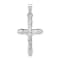 Rhodium Over 14K White Gold Polished INRI Crucifix Pendant