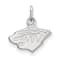 Rhodium Over Sterling Silver NHL LogoArt Minnesota Wild Extra Small Pendant
