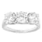 Lab-Grown Diamond Three-Stone Ring In 14K White Gold 3.00ctw