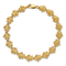 14k Yellow Gold Textured Frog Link Bracelet