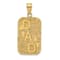 14K Yellow Gold DAD Gold Nugget Dog Tag Pendant