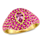 Pink, Dark Pink Sapphire 14K Yellow Gold Ring 2.58ctw