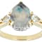 Blue Chalcedony, Aquamarine And White Zircon Ring In 18K Gold Over
Sterling Silver 2.11ctw