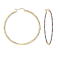 Multi-Colored Cubic Zirconia, Slim Large Hoop Earrings