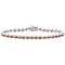 Red Garnet Oval Tennis Bracelet In Sterling Silver