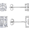 Asscher-Cut CZ Earring Set In Sterling Silver