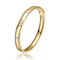 Starry Galaxy CZ Bangle Bracelet In 14K Gold Over Brass