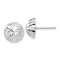 Rhodium Over 14k White Gold Polished and Diamond-Cut 9.5mm Half Ball
Stud Earrings