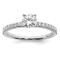 Rhodium Over 14K White Gold Lab Grown Diamond SI1/SI2, G H I, Engagement Ring
