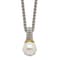 Rhodium Over Sterling Silverwith 14K Accent 8-9mm Freshwater Cultured
Pearl Necklace
