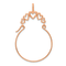 14K Rose Gold Polished 5-Heart Charm Holder