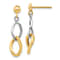 14k Yellow Gold and 14k White Gold Dangle Earrings