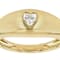 Heart Moissanite Band Ring In 14K Gold Over Sterling Silver