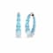 14K Yellow Gold Over Sterling Silver Acrylic and Hand Painted Enamel
Bamboo Illusion Hoops- Ice Blue