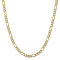 14K Yellow Gold 5.25mm Flat Figaro Chain Necklace