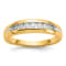 10K Yellow Gold with Rhodium Diamond Men's Channel Ring 0.32ctw