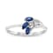 0.28ctw Sapphire and Diamond Ring in 14k White Gold