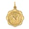 14k Yellow Gold Textured Bride and Groom Pendant