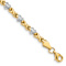10k Yellow Gold and Rhodium Over 10k Yellow Gold 4mm Polished Heart and
X Link Bracelet