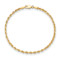 10k Yellow Gold 3mm Diamond-Cut Quadruple Rope Link Bracelet