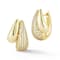 Rachel Zoe Pave Double Teardrop Hoop Earrings in 14K Gold Over Sterling Silver