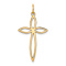 14k Yellow Gold Laser Designed Passion Cross Pendant