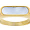 Mother-Of-Pearl Signet Gold-Tone Ring