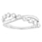 Lab-Grown Diamond Crossover Band Ring In Rhodium Over Sterling Silver 0.90ctw