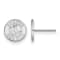 Rhodium Over Sterling Silver MLB LogoArt Boston Red Sox Post Earrings