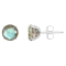 6mm Round Labradorite Rhodium Over Sterling Silver Stud Earrings