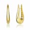Oblong Oval Hoop Earrings In 14K Gold Over Brass