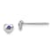 Rhodium Over Sterling Silver September Blue Preciosa Crystal Heart Earrings