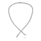 CZ Twist Chain Necklace In Sterling Silver 16 Inch
