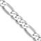 Rhodium Over 14k White Gold 7mm Solid Flat Figaro 20 Inch Chain