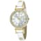 Christian Van Sant Women's Petite White Dial, White Leather Strap Watch