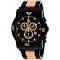 Jivago Men's Titan Black Dial Black and Rose Two-tone Stainless Steel
Strap Watch