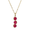 Lab Created Ruby 18k Yellow Gold Over Sterling Silver July Birthstone
Pendant 3.84ctw
