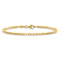 14K Yellow Gold Polished and Diamond-cut Beaded Bracelet