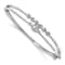 Rhodium Over 14K White Gold Lab Grown Diamond Infinity and Pear Bangle
Bracelet 0.74ctw