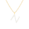Letter N Initial Cultured Freshwater Pearl 18K Gold Over Sterling Silver
Pendant With  18" Chain
