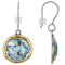 Roman Glass Dangle Earrings In Two-Tone Sterling Silver And 14K Gold