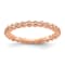 14K Rose Gold Over Sterling Silver Stackable Expressions Diamond
Pink-plated Ring 0.08ctw